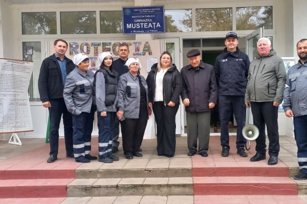 Aplicații la Protecția civilă în satul Musteața