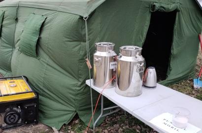 Antrenamentul grupei mobile la protecția civilă