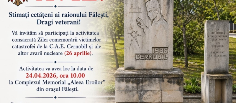 Ziua comemorării victimelor catastrofei de la C.A.E. Cernobîl 
