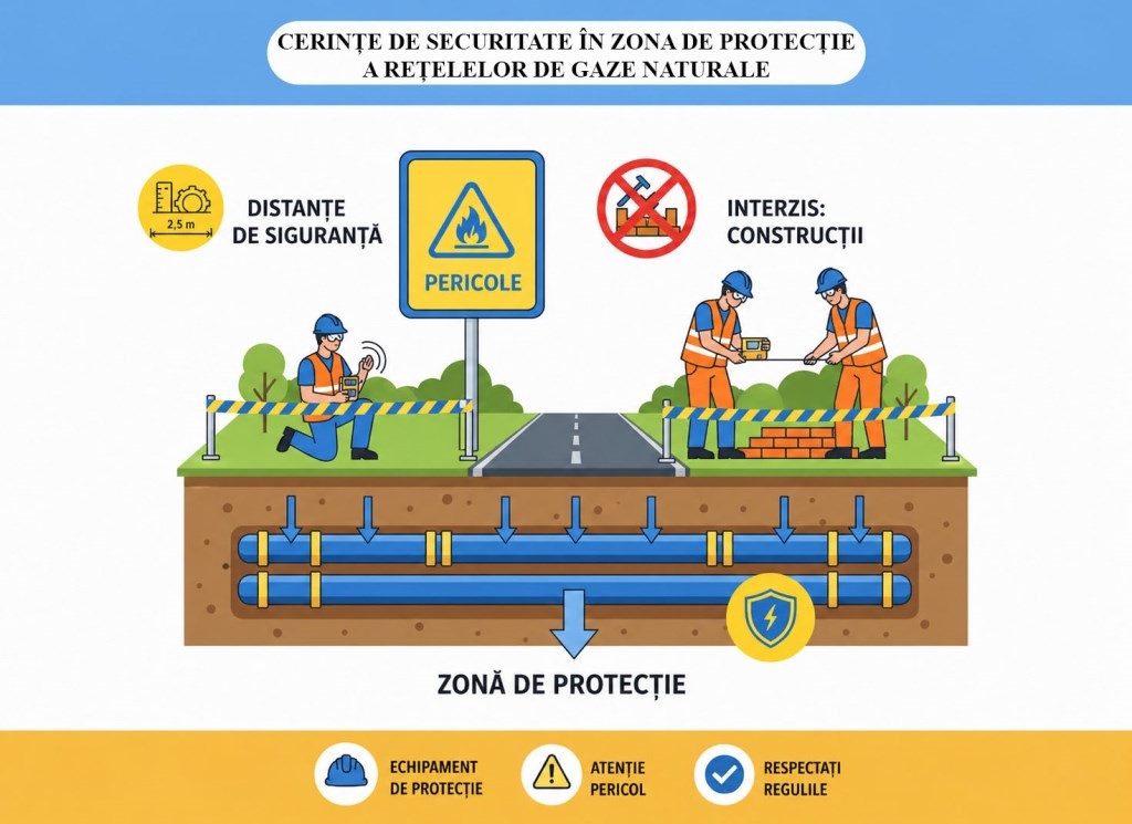 CERINȚE DE SECURITATE ÎN ZONA DE PROTECȚIE A REȚELELOR DE GAZE NATURALE 